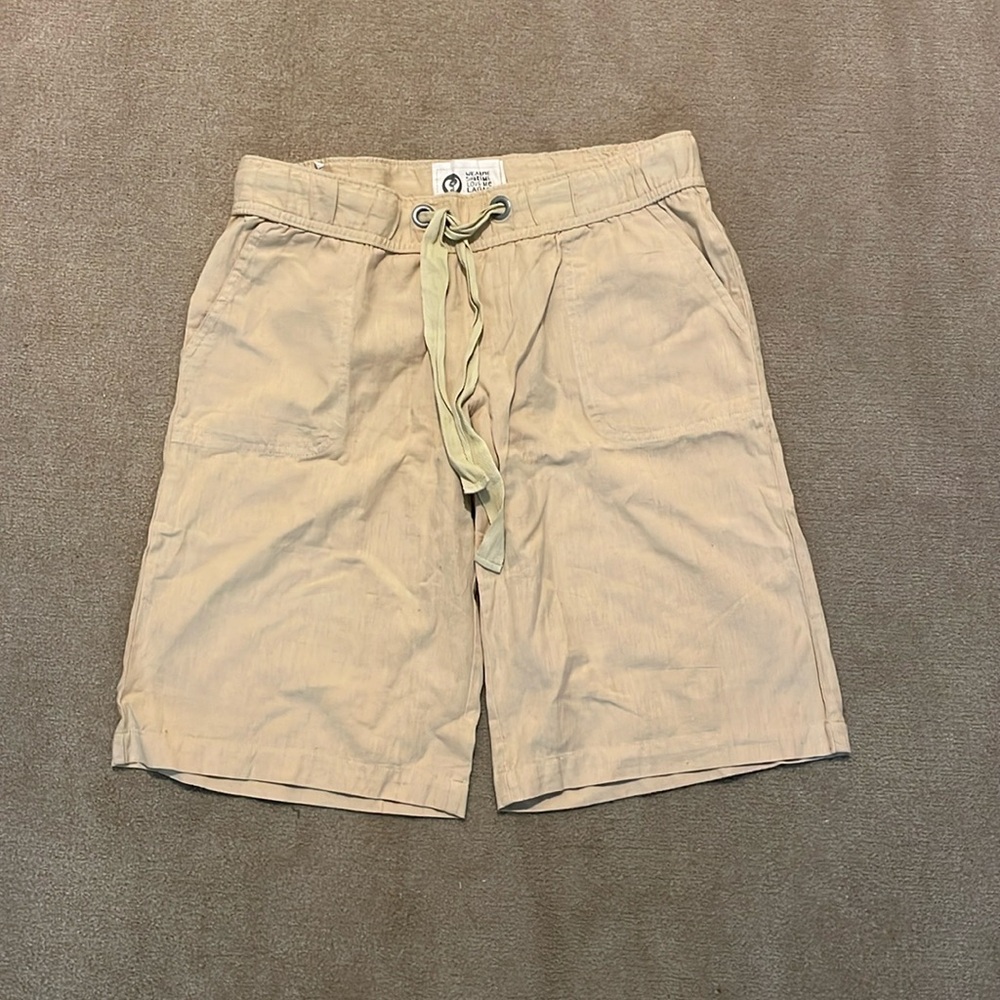 Lagaci cotton and linen blend shorts